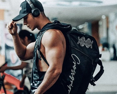 New Multifunctional Functional Style Gym Bag, Shoulder Crossbody Handheld Three-in-One Black Sports Breathable Canvas_voghion.com