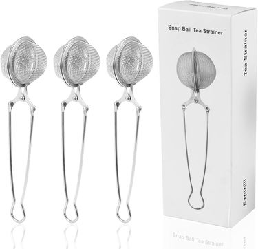 Tea Strainer, Exptolii 3 Pack Stainless Steel Tea Infuser Filter With Handle For Loose Leaf Tea, Spices, Seasonings_voghion.com