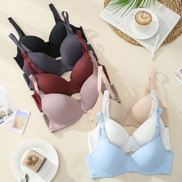 Seamless Comfort Women's Bra - Breathable 3/4 Cup Adjustable Underwire Support For Everyday Wear (Multiple Colors & Sizes)_voghion.com