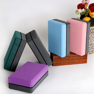 EVA Two-Color Foam Solid Yoga Brick Anti-Pressure Support Stable Non-Fading Non-Slip Environmentally Friendly Silent_voghion.com
