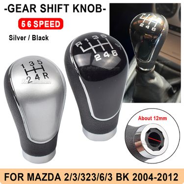Car 5 6 Speed Manual Stick Gear Shift Knob Lever Shifter OUTLANDER EX GRANDIS Lancer-ex For Mazda 2/3/323/6/3 BK_voghion.com