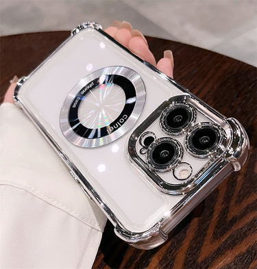 Suitable For IPhone 11 12 13 14 Pro Max 14 Plus Wireless Charging With Shockproof Transparent Cover_voghion.com