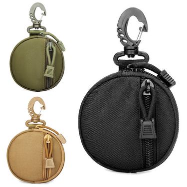 1000D Outdoor Tactical Pendant Coin Wallet Earphone Cable Car Key Round EDC Storage Bag_voghion.com