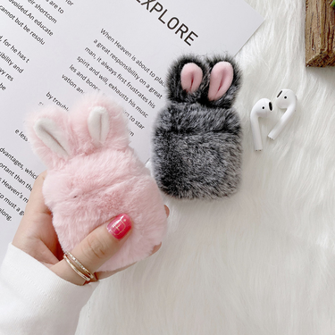 Plush Bunny Ear Pro Earphone Compatible With 2/3/4 Generation Bluetooth Protective Case Creative Anti-drop_voghion.com