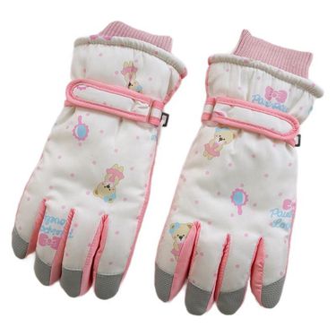 New autumn winter children's skiing with plush thickened warm gloves, parent-child slip and anti splash riding gloves_voghion.com