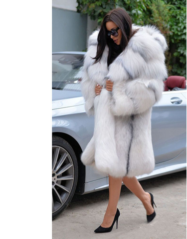 Women's Clothing Hooded Long Fashion Fur Jacket Women_voghion.com
