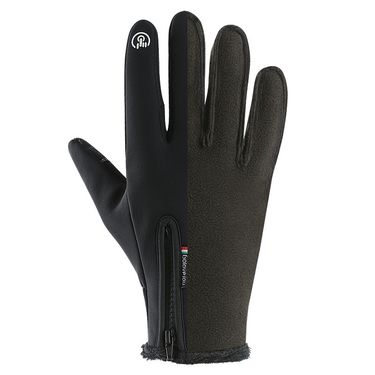 Leiqi Winter Outdoor Ski Motorcycle Plush Touch Screen Warm Electric Bicycle Windproof Riding Gloves_voghion.com