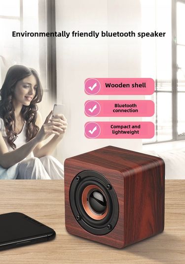 Eco-Friendly Wooden Bluetooth Speaker For Home & Outdoor, Rich Sound & Portable Desig_voghion.com