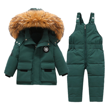 Children's clothing children's down jacket set two-piece set for boys and girls 1-6 years old winter wear thickened down jacket_voghion.com