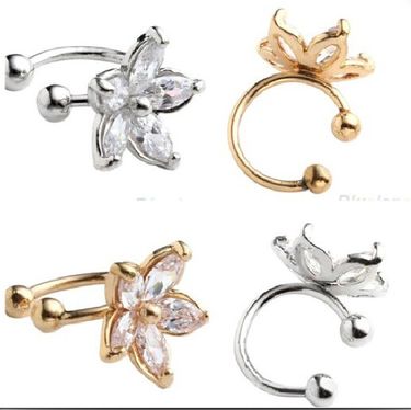 Korean Camellia U Shaped Ear Clip_ipsvogv.com