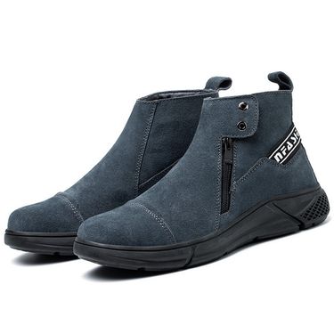 High-top labor protection shoes for men anti-smash, anti-puncture, wear-resistant, comfortable and safe electric welding work protection shoes_voghion.com