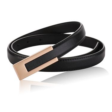 New Leather Thin Belt Women's Versatile Decorative Skirt Suit Jeans With Fashionable Black Small Belt Women's Style_voghion.com