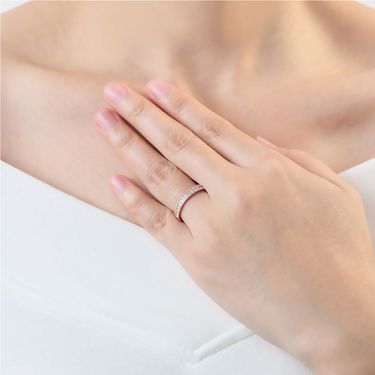 Simple and fashionable popular champagne gold plated trendy rings high quality zircon jewelry_voghion.com
