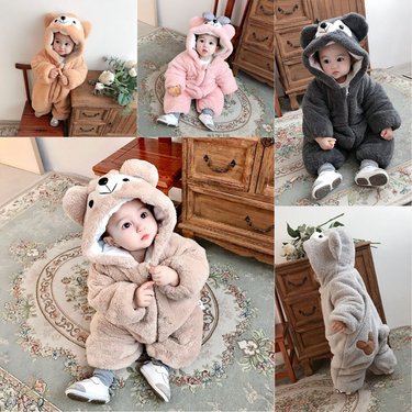 Baby winter clothes winter clothes men and women baby winter autumn and winter going out clothes hug clothes cute super cute net red jumpsuit_voghion.com