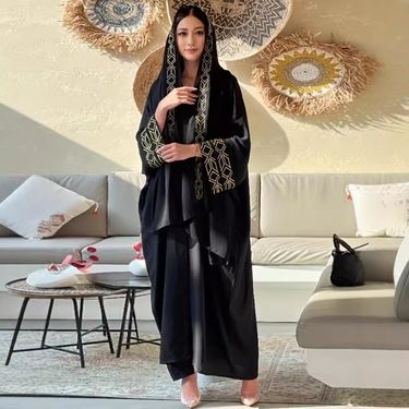 Embroidery Embroidered Robe Fashion Outerwear Robe_voghion.com