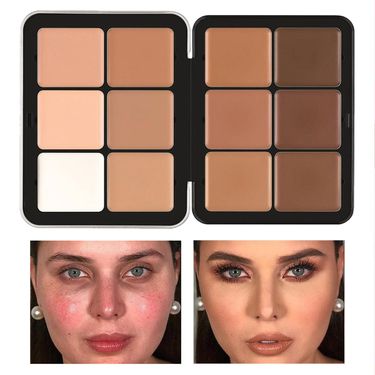 iron box 12 color concealer multi purpose makeup brightening and contouring without powder concealer tray cosmetics_voghion.com