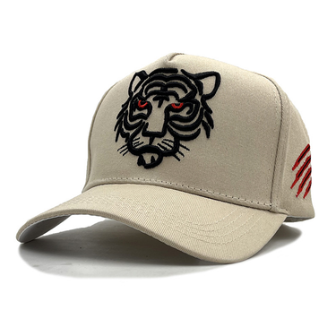 New fishing hat tiger head embroidered hat men's high top baseball cap fashionable large head peaked hat rock climbing hat_voghion.com