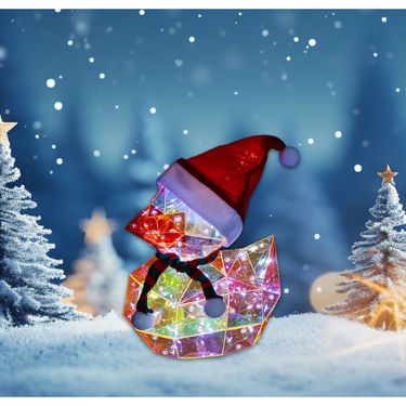 Creative Cute Little Christmas Hat Colorful Glowing Duck Decoration Bar Atmosphere Ornament_voghion.com