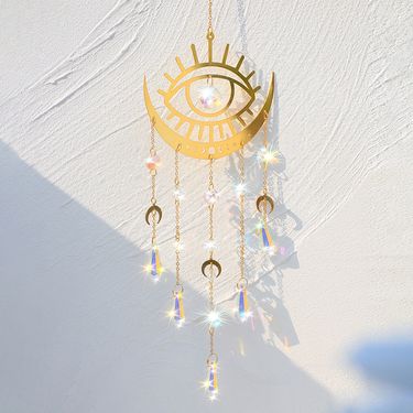 New ins devil eye metal sun catcher pendant simple home B&B bedroom wall alloy decoration_voghion.com