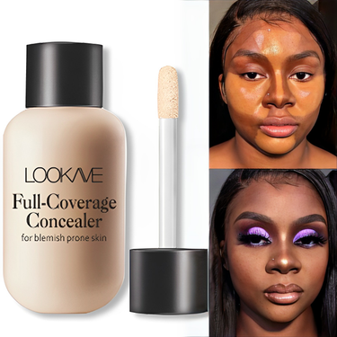 concealer Waterproof liquid 3-color matte full coverage acne scar black circle foundation make-up whitening an_voghion.com