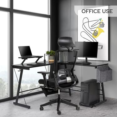 Ergonomic Office Chair With Lumbar Support & Headrest & Flip-up Arms Height Adjustable Rocking Home Office Desk Swivel High Back Computer Chair Warm Taupe Mesh Study Chair_voghion.com