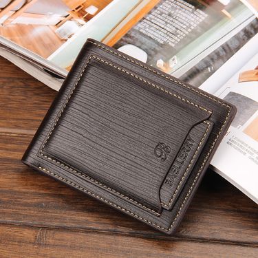 Men's New Casual Multi-Card Slot Short Wallet Horizontal Coin Purse_voghion.com