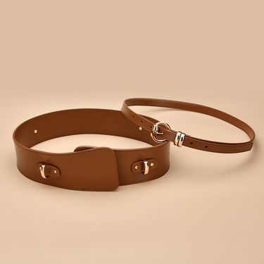 New Fashion Belt Women's Decoration Waist Cover Paired with Coat Skirt Waist Tie Waist Wide Belt Fashion Belt_voghion.com
