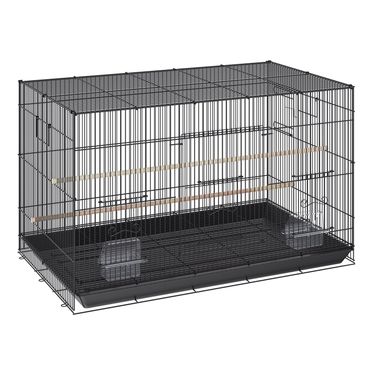 VEVOR 30 inch Bird Cage, Metal Large Parakeet Cages for Cockatiels Small Parrot Budgies Lovebirds Canaries, Pet Bird Cage with Rolling Stand and Tray_voghion.com