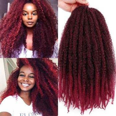 Marley Twist Braiding Hair 18 Inch Marley Twist Hair Twist Hair Afro Kinky Curly Crochet Hair Synthetic Marley Hair Extensions_voghion.com