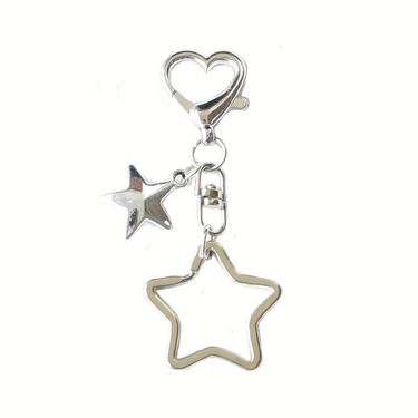 Keychain Silver Star Key Chain Bottle Opener Dice Cute Bag Charm Decor For Handbag Backpack Gift For Him Her_voghion.com
