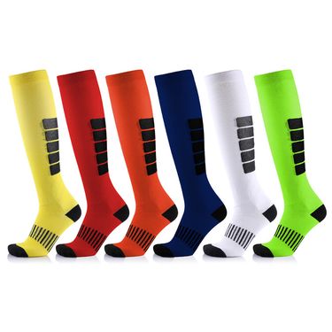 Men's Socks Long Compression Socks Calf Socks Striped Outdoor Sports Socks Running Leggings Pressure Socks_voghion.com