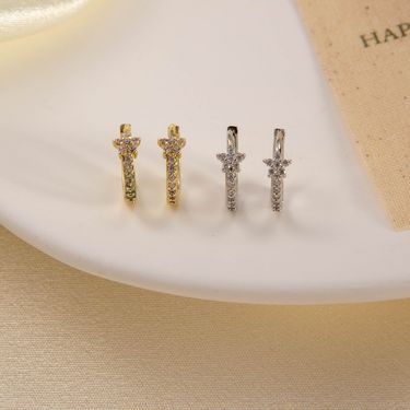 Hot Selling Women's Copper Micro Inlaid Jewelry With Diamonds Versatile Hoop Creative Personality Internet Celebrity Ins_voghion.com