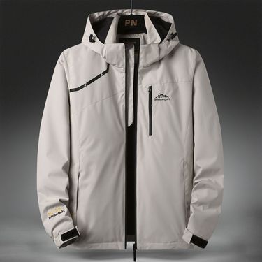 Men's Lightweight Waterproof Windbreaker Jacket For Hiking Skiing Outdoor Sports - Breathable Hooded Raincoat With Zipper Pockets (Black, M)_voghion.com