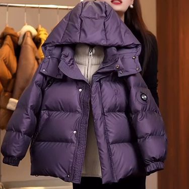 Mother & Kids Boys' Winter Padded Jacket With Hood - Warm Windproof Quilted Coat, Color Block Design, Soft Polyester Fill, For Kids 120-170cm_voghion.com