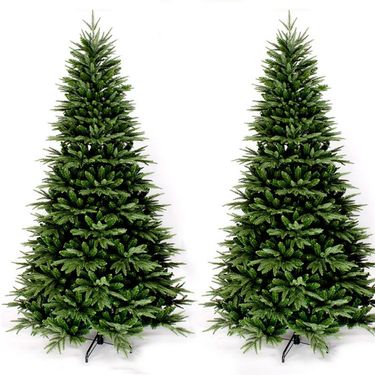 Christmas tree 1.5 meters 1.8 meters luxury encrypted pe+pvc Christmas tree flame retardant material tree Christmas decoration green pine tree_voghion.com