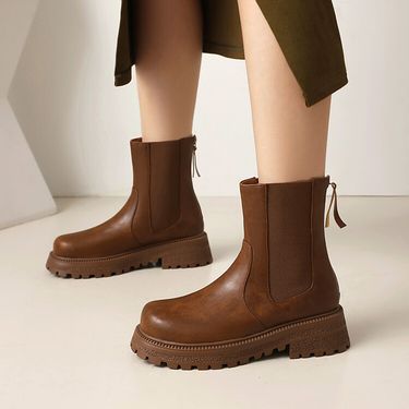 Autumn Winter Children's Leather Thick Sole Non-Slip Student Big Kids Fashion Show Performance Shoes Comfortable Girls'_voghion.com