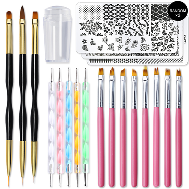 Multiple Nail Art Nail brush Design Tip Drawing Carving Dotting Nail Pen Builder Flat Liner Acrylic Gel Polish Manicure Tools_voghion.com