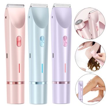 Women's 2-in-1 Painless Bikini Trimmer & Body Shaver - Cordless Rechargeable IPX5 Waterproof Grooming System EU Design_voghion.com