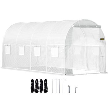Top Greenhouse Beam Zippered Ft Galvanized Poles Hoops Tunnel Portable Walkin 1 Diagonal Steel W Plant X Hot X House 7 15 6.5_voghion.com