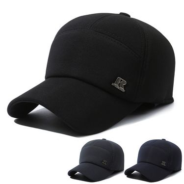 Middle Aged Elderly People With Plush Warm Baseball Caps, Autumn And Winter Grandpa Outdoor Cold Ear Protection Cotton_voghion.com