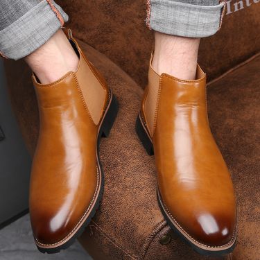 New casual with loose feet, Korean version, trendy and fashionable short boots, men's oversized boots_voghion.com