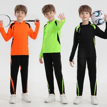 Long sleeved football set for men women in autumn winter, warm group buying, playing, adult and children's training,_voghion.com