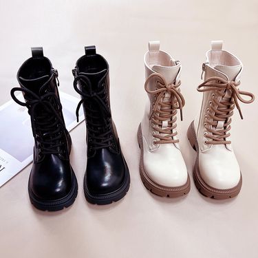 Girls Martin Boots Children's Shoes 2024 Autumn and Winter New Children's Boots Long Boots Single Boots_voghion.com
