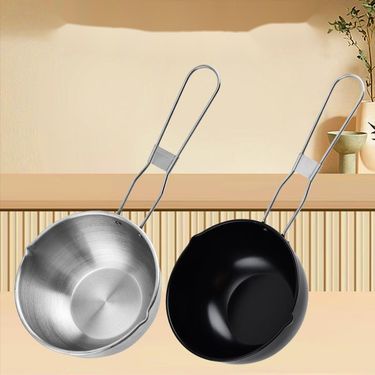 Outdoor Stainless Steel Cookware Camping Tableware Sierra Bowl Pouring Melting Butter Hot Oil Pot_voghion.com