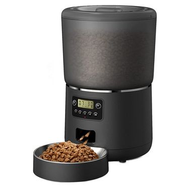 Automatic cat 4L graffiti APP remote WIFI intelligent pet feeder distributes non stuck food_voghion.com