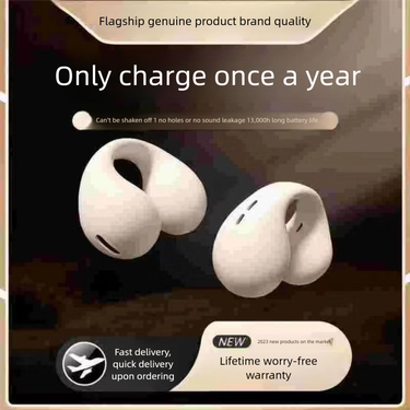 Wireless Bluetooth Bone Conduction Headphones For Sports Running, Ear Clip Style, Non-In-Ear, Ultra-Long Battery Life,_voghion.com