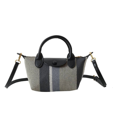 Die neue tragbare Knödeltasche Trendie von hochwertigen Stoffstreifen Single-Shoulder Crossbody Bag_voghion.com