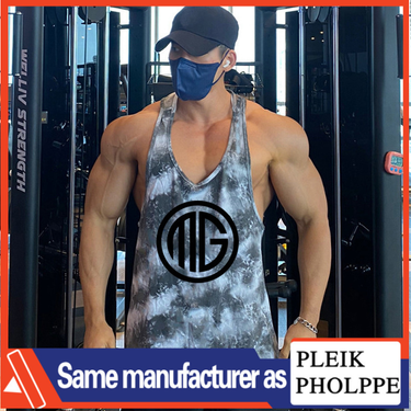 Summer Slim Fitness Gym Clothes Men's Muscle Sports Tank Top Running Quick Dry Breathable Training Sleeveless T-shirt_voghion.com
