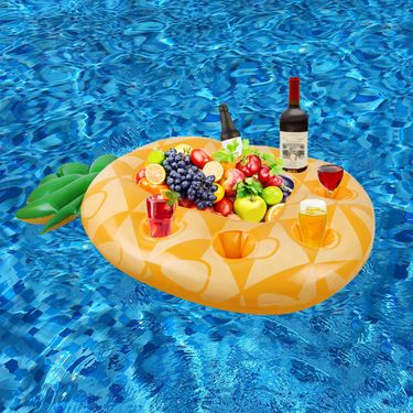Pineapple Water Ice Bar Fruit Plate Outdoor Swimming Pool Creative Coaster Tray Avocado Rainbow Inflatable Floating Mat_viptrois.com