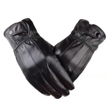 Men's Gloves Genuine Leather Gloves Autumn And Winter Plus Velvet Warm Pure Sheepskin Gloves Windproof Cold Proof Outdoor Cycling Driving Gloves_voghion.com